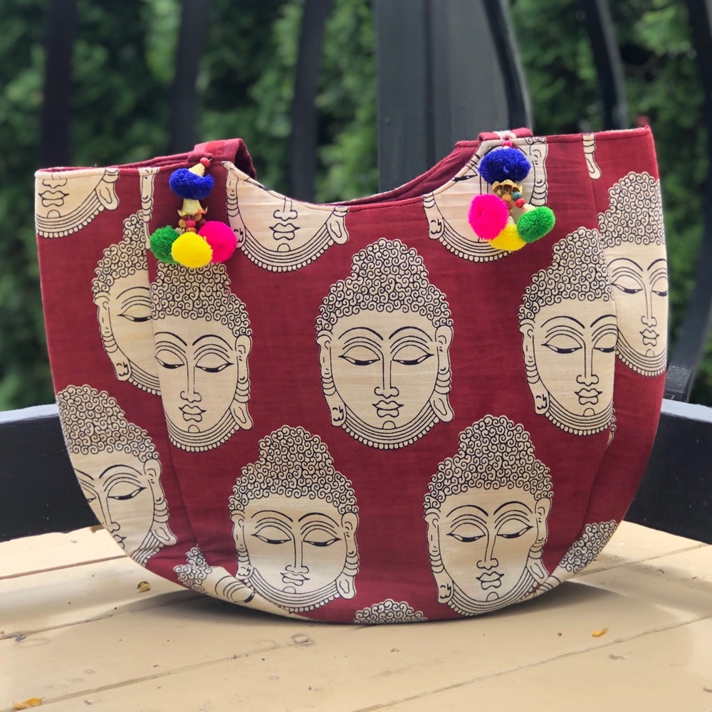 Handmade Buddha Tote Bag from India